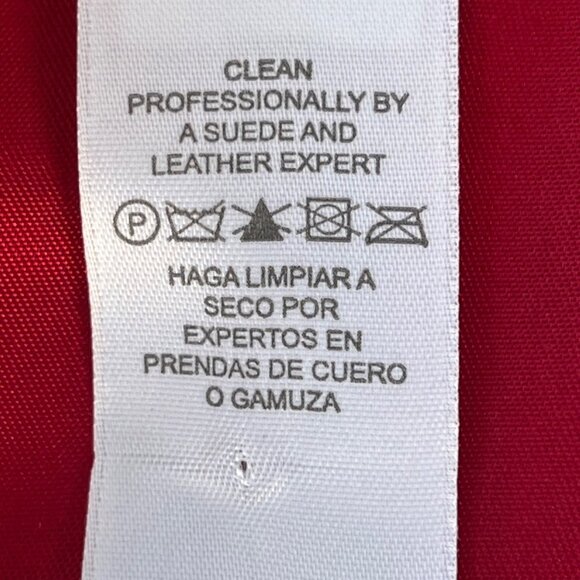 Liz Claiborne Womens Red Suede Leather Blazer Classic Tailored Jacket Size M - Picture 5 of 12